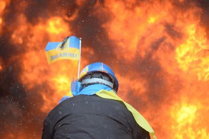 Protester in Kyiv